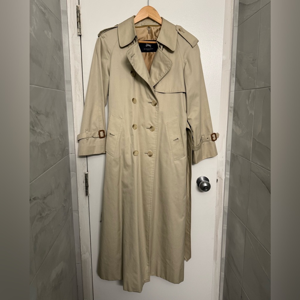 Burberry Tan Double-Breasted Trench Coat